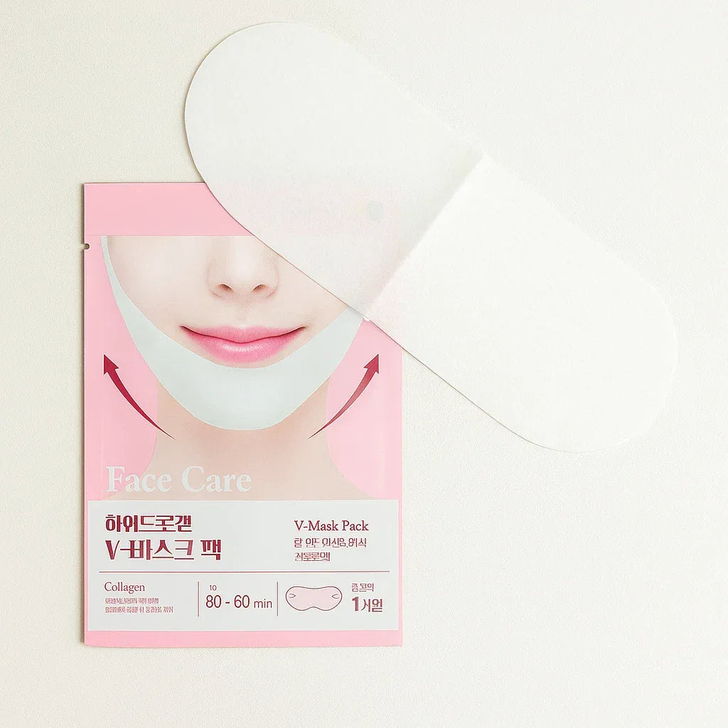 5 Pcs Mein Korean Hydrogel V Line Mask Pack Jawline Lift and Collagen Firming Care - stevensbooks