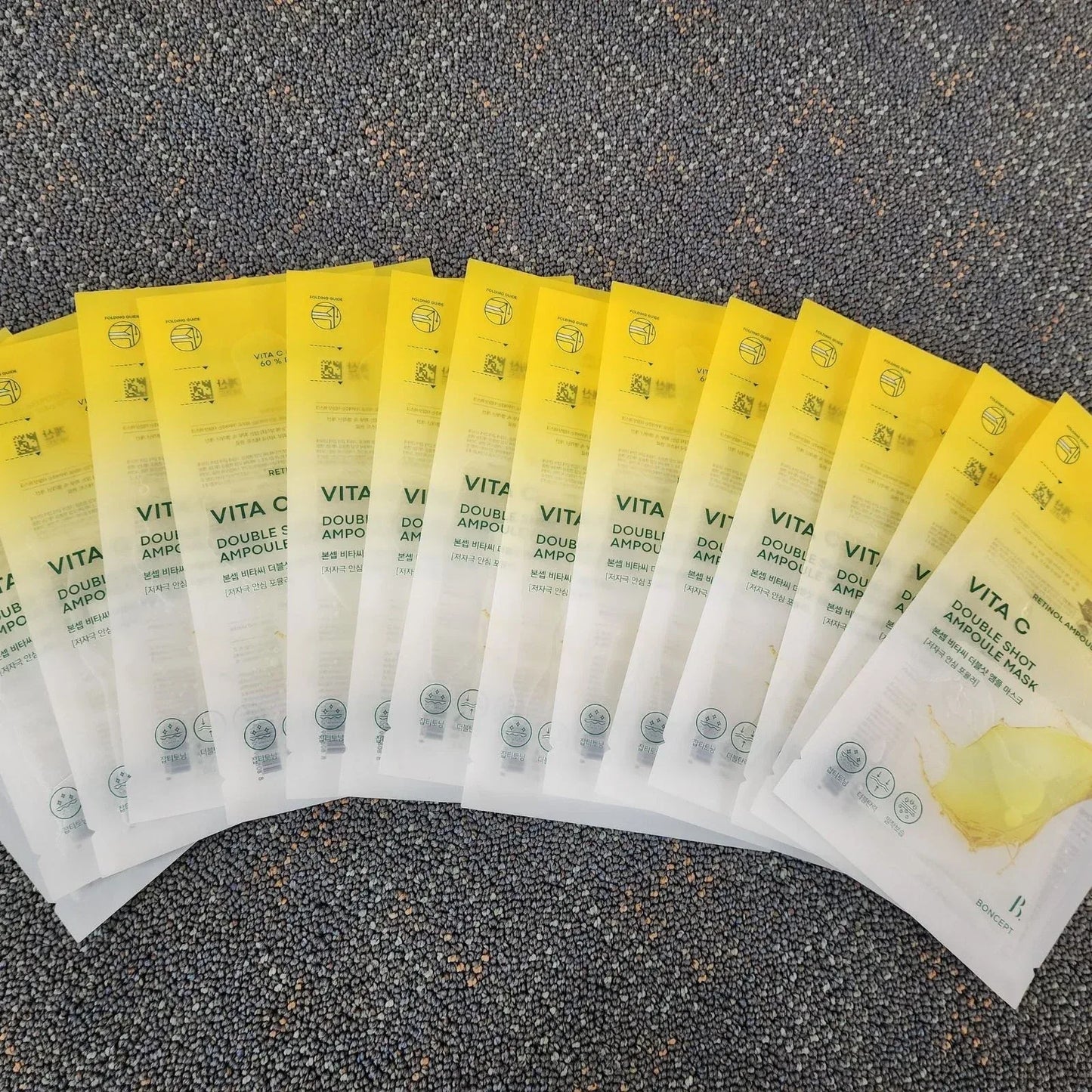 10pcs Vita C Double Shot Vitamin C Ampoule Mask Korean Brightening Face - stevensbooks