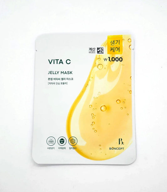 VITA C Jelly Mask 23g 4 pcs – Korean Sheet Mask – Hydrating – Authentic K-Beauty - stevensbooks
