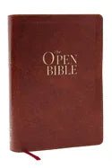The Open Bible: Read and Discover the Bible for Yourself (NKJV Brown Leathersoft, Red Letter, Comfort Print) - stevensbooks