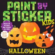 Paint by Sticker Kids: Halloween: Create 10 Pictures One Sticker at a Time! Includes Glow-In-The-Dark Stickers - stevensbooks