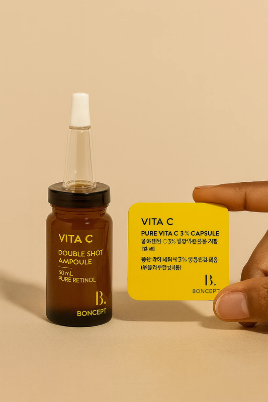 5 pcs Vita C Double Shot Ampoule Kit Freeze Dried Pure Vitamin C and Retinol