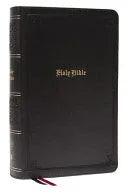 KJV Holy Bible: Large Print Single-Column with 43,000 End-Of-Verse Cross References, Black Leathersoft, Personal Size, Red Letter, Comfort Print: King - stevensbooks