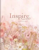 Inspire Catholic Bible NLT Large Print (Leatherlike, Pink Fields with Rose Gold): The Bible for Coloring & Creative Journaling - stevensbooks