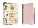 NIV Application Bible, Personal Size, Leathersoft, Pink/Gray, Red Letter, Thumb Indexed, Comfort Print: Bringing the Ancient Message of the Bible Into - stevensbooks