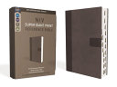 Niv, Super Giant Print Reference Bible (Font Size: 16.5-Point), Leathersoft, Gray, Red Letter, Thumb Indexed, Comfort Print