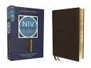 NIV Study Bible, Fully Revised Edition (Study Deeply. Believe Wholeheartedly.), Genuine Leather, Calfskin, Brown, Red Letter, Comfort Print - stevensbooks