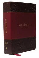 King James Study Bible, Imitation Leather, Burgundy, Indexed, Full-Color Edition - stevensbooks