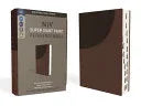 Niv, Super Giant Print Reference Bible (Font Size: 16.5-Point), Leathersoft, Brown, Red Letter, Thumb Indexed, Comfort Print - stevensbooks