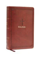 KJV Holy Bible: Large Print Single-Column with 43,000 End-Of-Verse Cross References, Brown Leathersoft, Personal Size, Red Letter, Comfort Print: King - stevensbooks