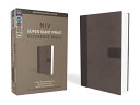 NIV, Super Giant Print Reference Bible, Giant Print, Imitation Leather, Gray, Red Letter Edition (Special)