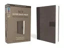 NIV, Super Giant Print Reference Bible, Giant Print, Imitation Leather, Gray, Red Letter Edition (Special) - stevensbooks