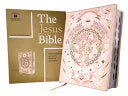 Jesus Bible Artist Edition, Esv, (with Thumb Tabs to Help Locate the Books of the Bible), Leathersoft, Peach Floral, Thumb Indexed - stevensbooks