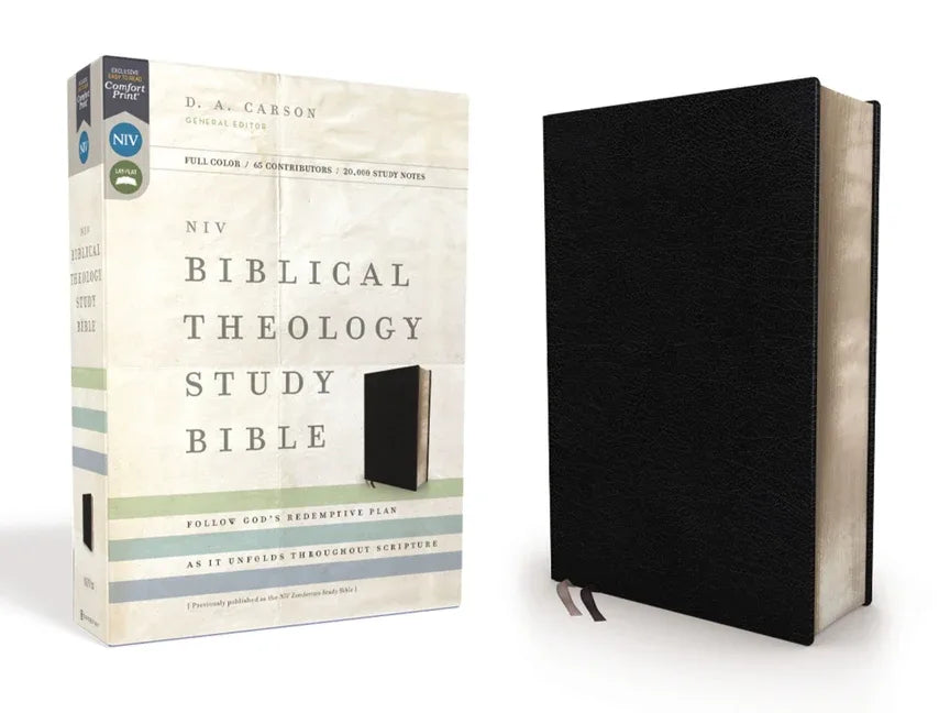 NIV, Biblical Theology Study Bible, Bonded Leather, Black, Indexed, Comfort Print: Follow God's Redemptive Plan as It Unfolds Throughout Scripture - stevensbooks