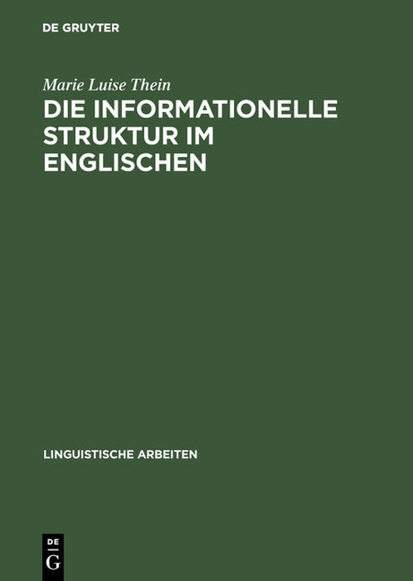 informationelle Struktur im Englischen (Reprint 2017) - Ingram