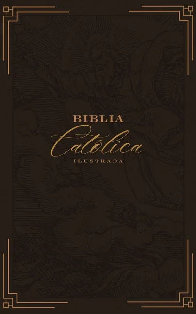 Biblia Católica, Ilustrada, Piel Genuina, Café, Comfort Print - stevensbooks