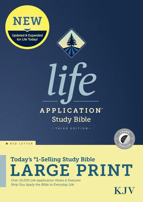 KJV Life Application Study Bible, Third Edition, Large Print (Hardcover, Indexed, Red Letter) - stevensbooks