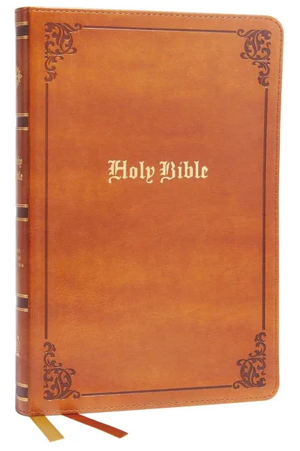 KJV Holy Bible: Large Print Thinline, Tan Leathersoft, Red Letter, Comfort Print: King James Version - stevensbooks