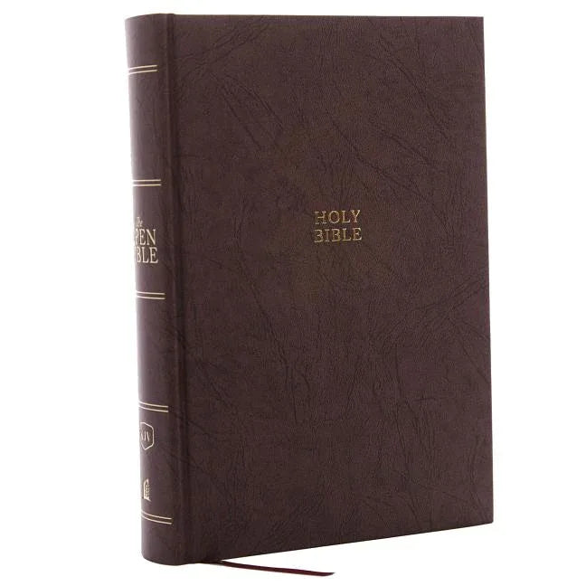 KJV, Open Bible, Hardcover, Brown, Red Letter Edition, Comfort Print: Complete Reference System - stevensbooks