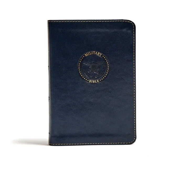 CSB Military Bible, Navy Blue Leathertouch - stevensbooks
