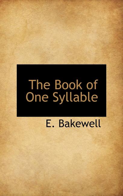 Book of One Syllable - Ingram