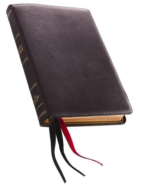 NKJV, Thinline Reference Bible, Large Print, Premium Leather, Black, Sterling Edition, Comfort Print - stevensbooks