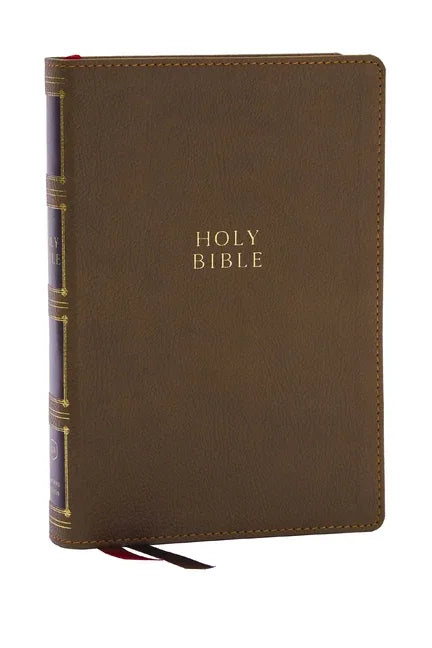 KJV Holy Bible: Compact Bible with 43,000 Center-Column Cross References, Brown Leathersoft, Red Letter, Comfort Print: King James Version - stevensbooks