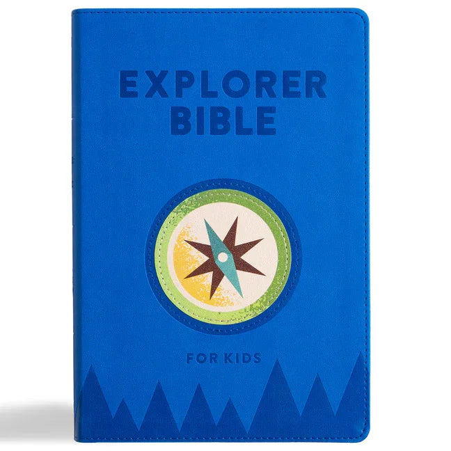 KJV Explorer Bible for Kids, Royal Blue Leathertouch: Placing God's Word in the Middle of God's World - stevensbooks