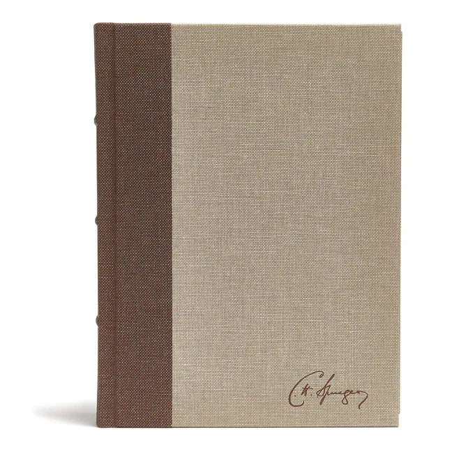 CSB Spurgeon Study Bible, Brown/Tan Cloth Over Board - stevensbooks