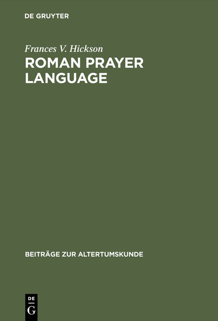 Roman Prayer Language (Reprint 2015) - Ingram