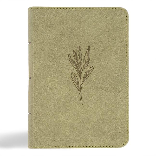 NASB Large Print Compact Reference Bible, Sage Suedesoft Leathertouch - stevensbooks