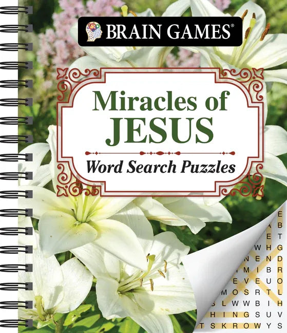 Brain Games - Miracles of Jesus Word Search Puzzles - stevensbooks