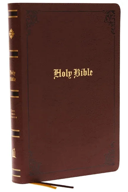 KJV Holy Bible: Large Print with 53,000 Center-Column Cross References, Brown Bonded Leather, Red Letter, Comfort Print: King James Version - stevensbooks