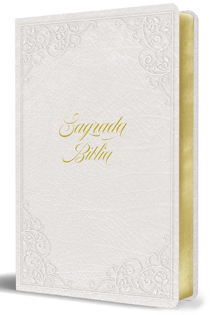Biblia Católica: Letra Grande. Símil Piel Blanca: Boda, Quinceañera, Primera Comu Nión / Catholic Leathersoft White Bible: Bride, Quinceanera, First C - stevensbooks