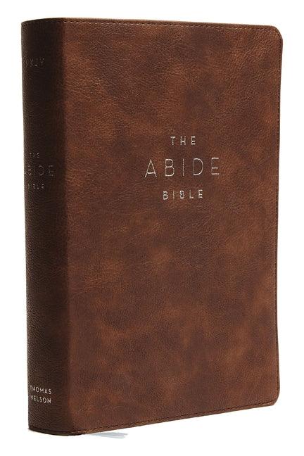 NKJV, Abide Bible, Leathersoft, Brown, Red Letter Edition, Comfort Print: Holy Bible, New King James Version - stevensbooks