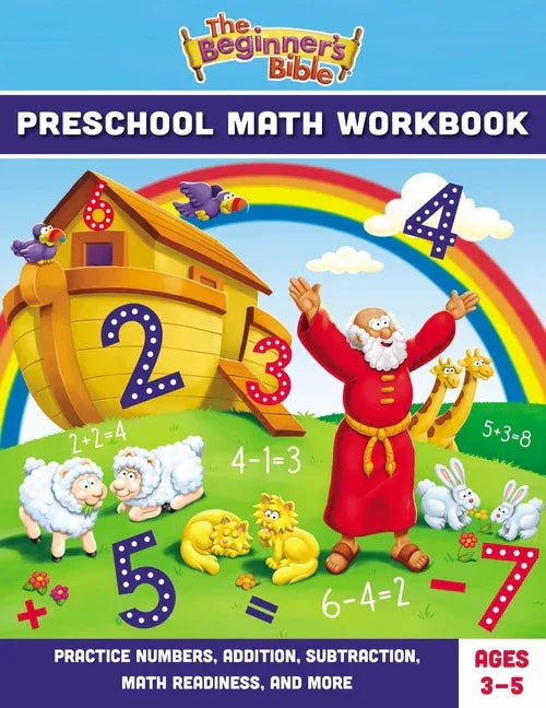 Beginner's Bible Preschool Math Workbook: Practice Numbers, Addition, Subtraction, Math Readiness, and More - stevensbooks