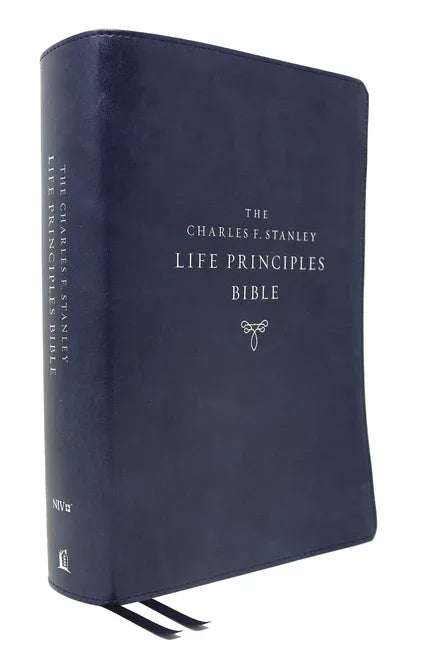 Niv, Charles F. Stanley Life Principles Bible, 2nd Edition, Leathersoft, Blue, Comfort Print: Holy Bible, New International Version - stevensbooks