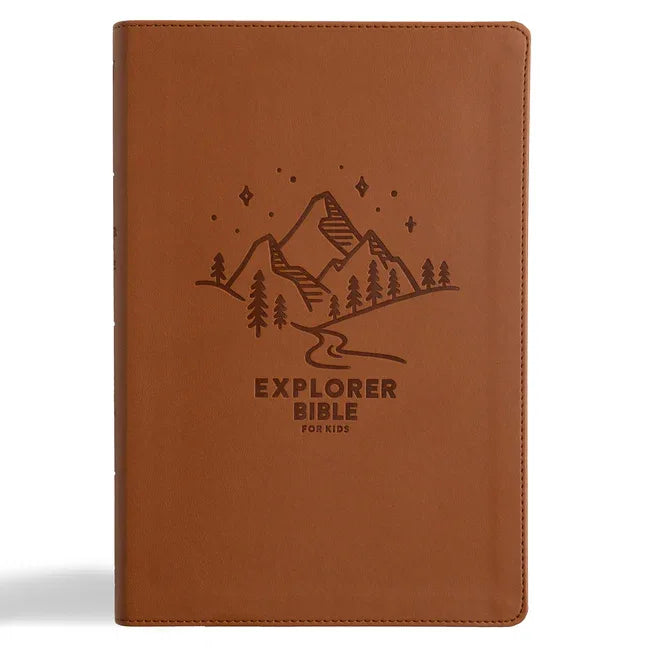 KJV Explorer Bible for Kids, Brown Leathertouch: Placing God's Word in the Middle of God's World - stevensbooks