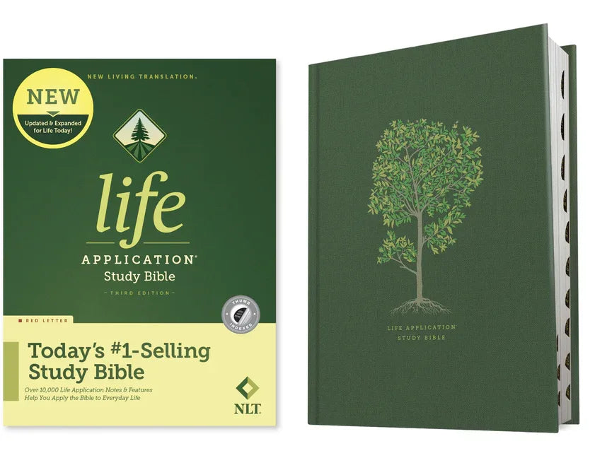 NLT Life Application Study Bible, Third Edition (Red Letter, Hardcover, Indexed) - stevensbooks