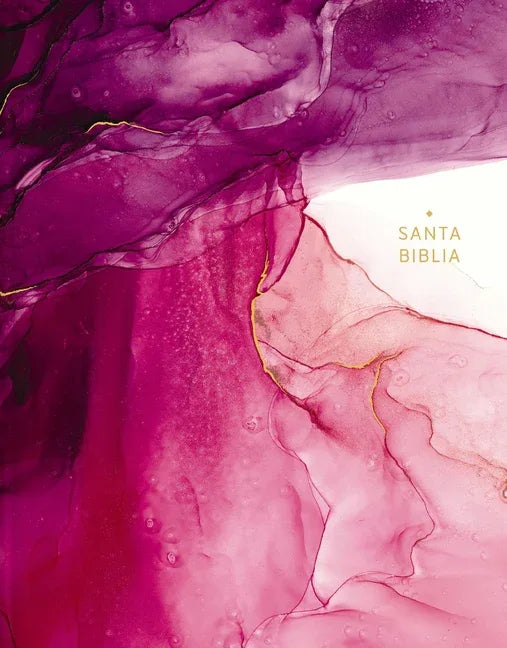 Nbla, Santa Biblia, Edición Artística Ilustrada, Tapa Dura/Tela, Rosado, Palabras de Jesús En Rojo, Comfort Print - stevensbooks