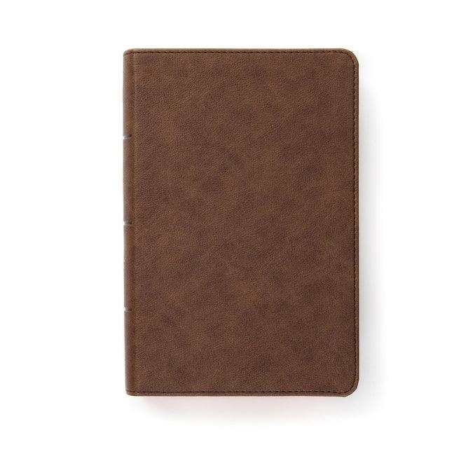 CSB Single-Column Compact Bible, Brown Leathertouch - stevensbooks