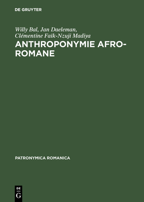 Anthroponymie afro-romane (Reprint 2017) - Ingram