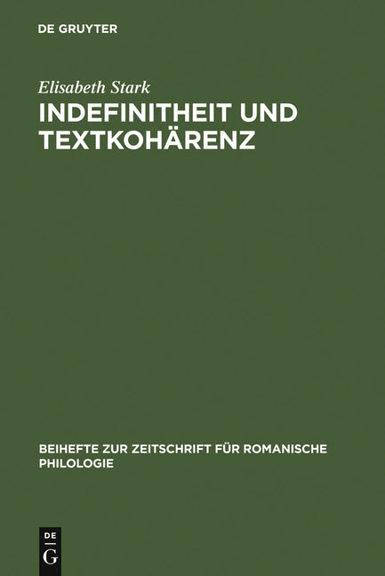 Indefinitheit und Textkohärenz (Reprint 2011) - Ingram