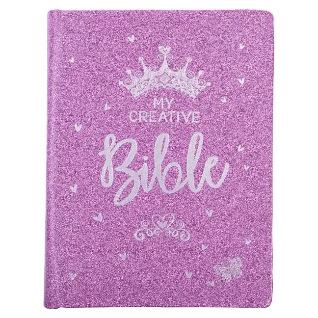 ESV My Creative Bible for Girls Faux Leather Hc, Purple Glitter - stevensbooks