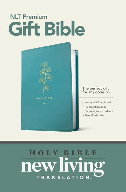 Premium Gift Bible NLT (Red Letter, Leatherlike, Teal) - stevensbooks