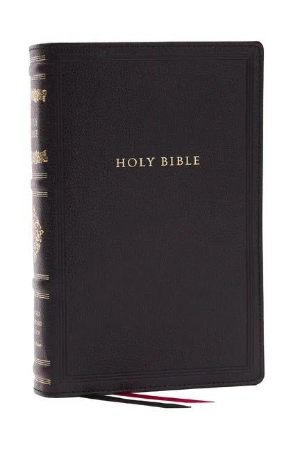 RSV Personal Size Bible with Cross References, Black Leathersoft, Thumb Indexed, (Sovereign Collection) - stevensbooks