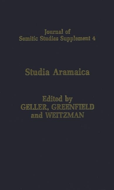 Studia Aramaica: New Sources and New Approaches - Ingram