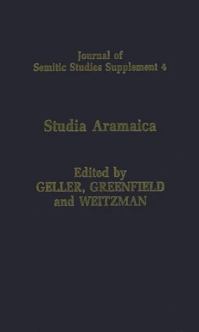 Studia Aramaica: New Sources and New Approaches - stevensbooks
