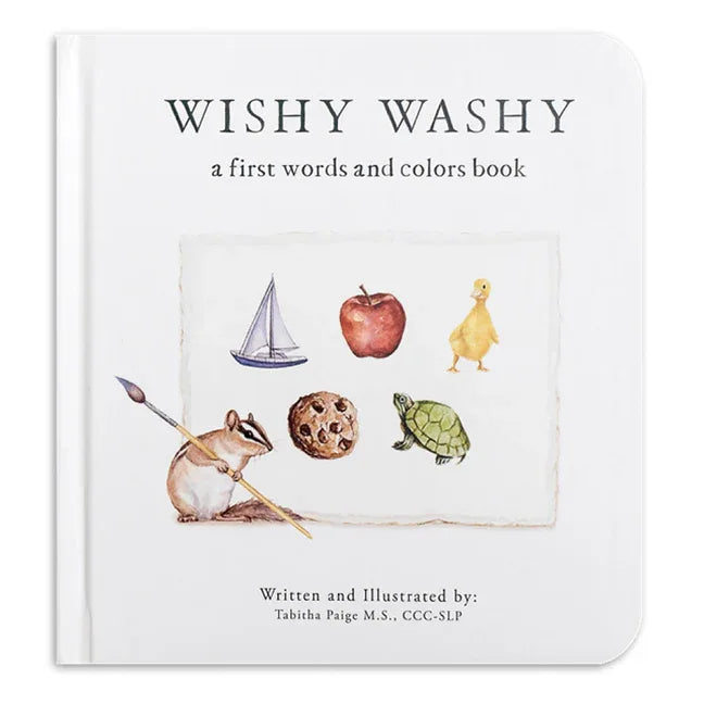 Wishy Washy: A Board Book of First Words and Colors for Growing Minds - stevensbooks