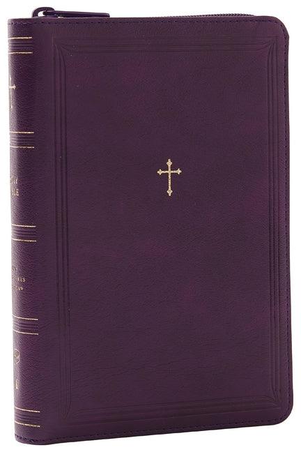 NKJV Compact Paragraph-Style Bible W/ 43,000 Cross References, Purple Leathersoft with Zipper, Red Letter, Comfort Print: Holy Bible, New King James V - stevensbooks
